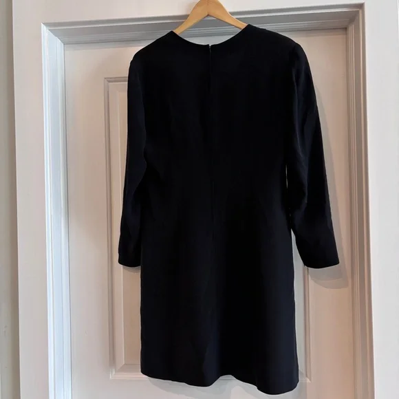 Giorgio Armani — Le Collezioni Vintage Black Long Sleeve Scoop Neck Dress Sz 14